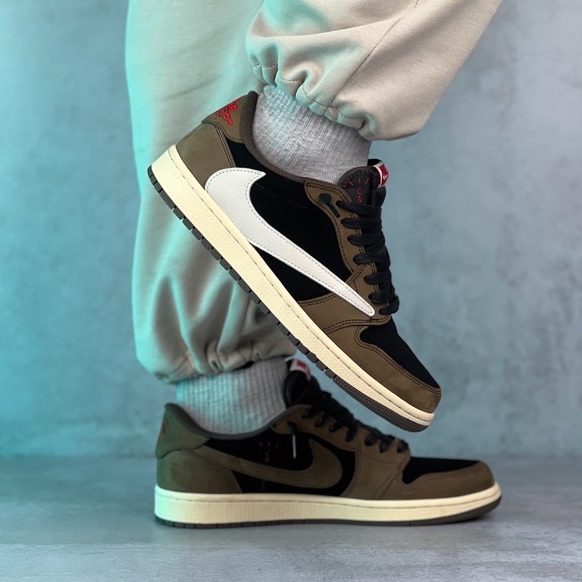 جردن 1 ترویس دارک موکا |  Jordan 1 Low Travis Dark Mocha