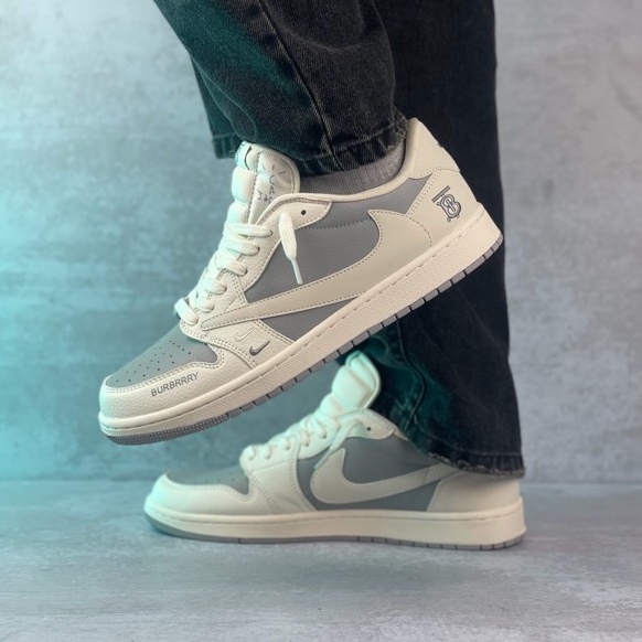 جردن ۱ ترویس باربری طوسی | Jordan 1 Low Travis Burbrrry Gray