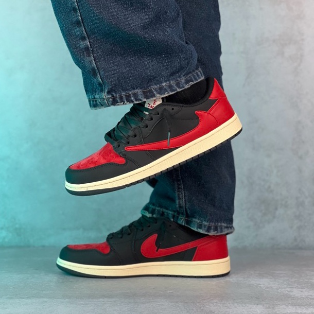 جردن ۱ ترویس مشکی قرمز | Jordan 1 Travis Black Red