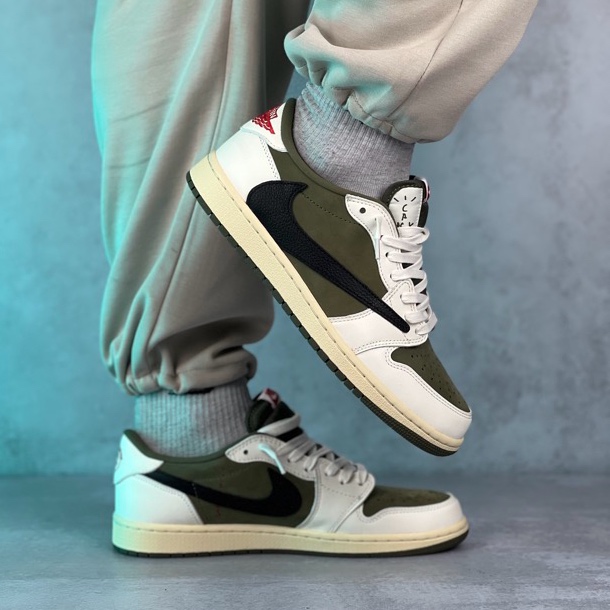 جردن ۱ ترویس مید الیو | Jordan 1 Travis Mid Olive