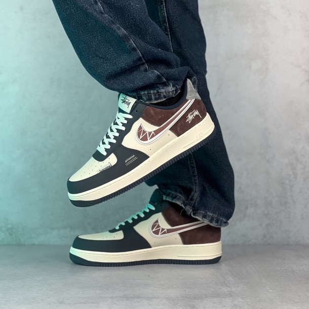 نایکی ایرفورس وان استاسی قهوه ای |  Nike Airforce 1 Stussy Brown